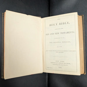 The Holy Bible, by American Bible Society, (RARE, Massachusetts Bible Society Provenance), 1886 📖📜🙏