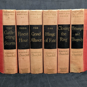 The Second World War by Winston S. Churchill (RARE, Complete First American Edition, 6-Volume Set), 1948–1953 🏛️⚔️🎖️