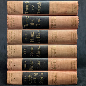 The Second World War by Winston S. Churchill (RARE, Complete First American Edition, 6-Volume Set), 1948–1953 🏛️⚔️🎖️