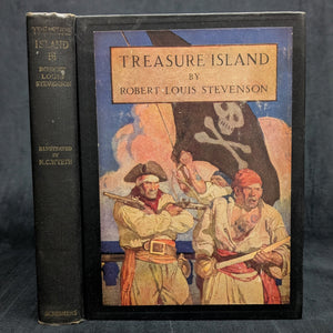 Treasure Island, by Robert Louis Stevenson, (Illustrated by N. C. Wyeth), 1942 🏴‍☠️📜🏝️