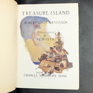 Treasure Island, by Robert Louis Stevenson, (Illustrated by N. C. Wyeth), 1942 🏴‍☠️📜🏝️