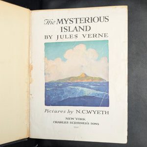The Mysterious Island, by Jules Verne, (RARE, Illustrated by N. C. Wyeth), 1946 🏝️📜⚙️