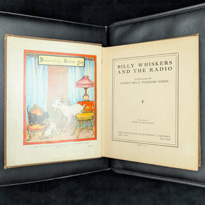 Billy Whiskers and the Radio by Uncredited (First Edition, Illustrated, Rare), 1927 🐐📻📚