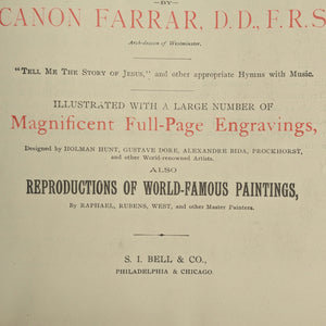 The Story of Jesus, by Canon Farrar, D.D., F.R.S., (RARE, Illustrated Edition with Full-Page Engravings), 1890 🙏📜🎨