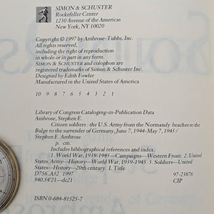 Citizen Soldiers, by Stephen E. Ambrose, (First Edition), 1997 📜🇺🇸⚔️