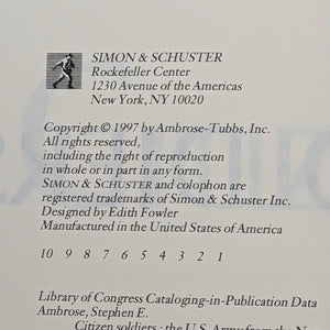 Citizen Soldiers, by Stephen E. Ambrose, (First Edition), 1997 📜🇺🇸⚔️