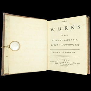 Obras del Muy Honorable Joseph Addison, Esq. | Londres, 1721