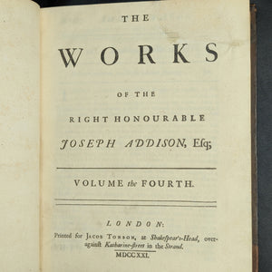 Obras del Muy Honorable Joseph Addison, Esq. | Londres, 1721