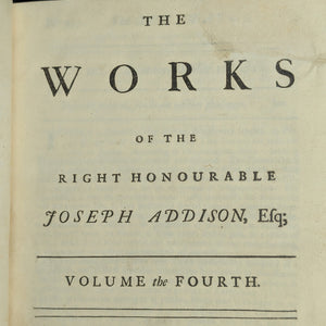 Obras del Muy Honorable Joseph Addison, Esq. | Londres, 1721
