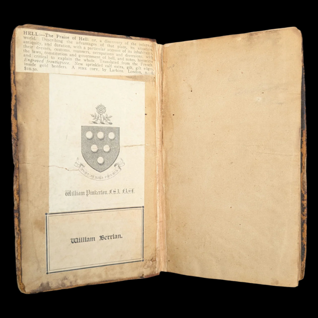 The Praise of Hell: Or, a View of the Infernal Regions (Extremely Rare, First English Edition), 1765 🔥👹📜