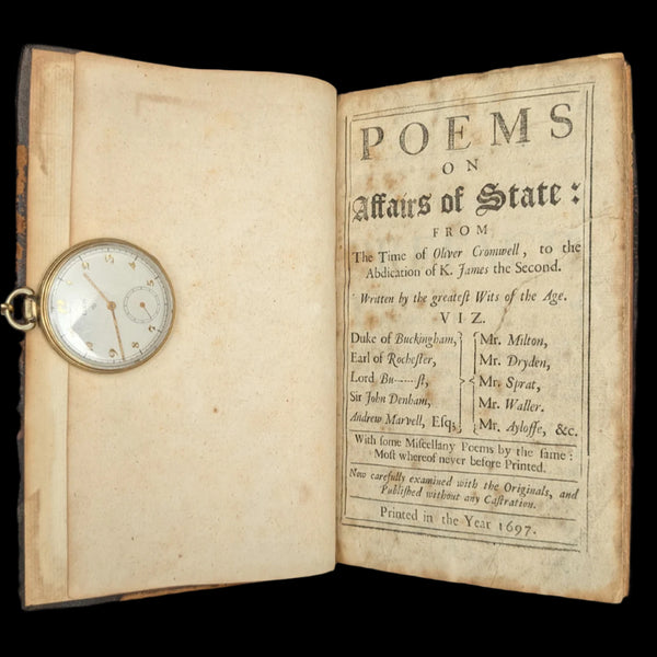 Poems on Affairs of State by Andrew Marvell, et al. (Extremely Rare First Edition), 1697 📜🇬🇧👑