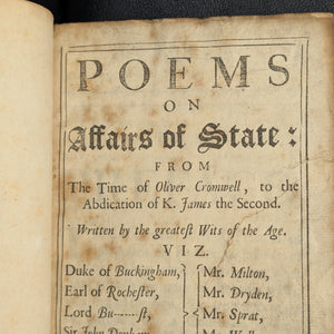 Poems on Affairs of State by Andrew Marvell, et al. (Extremely Rare First Edition), 1697 📜🇬🇧👑