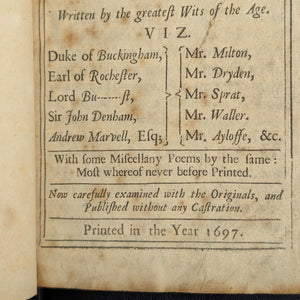 Poems on Affairs of State by Andrew Marvell, et al. (Extremely Rare First Edition), 1697 📜🇬🇧👑