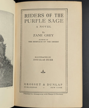 Riders Of The Purple Sage by Zane Grey (Grosset & Dunlap 1912 Printing) - Illustrated Cowboy Classic 🤠🌄🐎