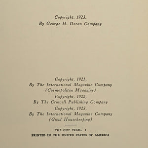 The Out Trail by Mary Roberts Rinehart (1923 First Edition) - Americana Travel Memoir 🏕️🏔️✍️
