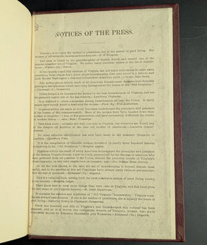 Housekeeping In Old Virginia (1965 Reprint of 1879 Classic) - Post-Civil War Southern Cookbook 📜🍽️🇺🇸