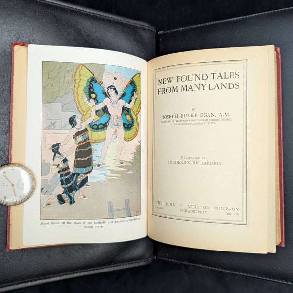 New Found Tales From Many Lands by Joseph Burke Egan (1930 First Edition) - Boston Bookseller Stamp 📚🌍🦋