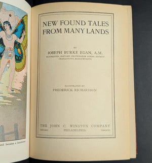 New Found Tales From Many Lands by Joseph Burke Egan (1930 First Edition) - Boston Bookseller Stamp 📚🌍🦋