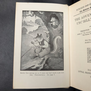 The Adventures of Unc' Billy Possum by Thornton W. Burgess (1922 Bedtime Story-Book Reprint) - Early Gift Inscription 🐾🦉📜