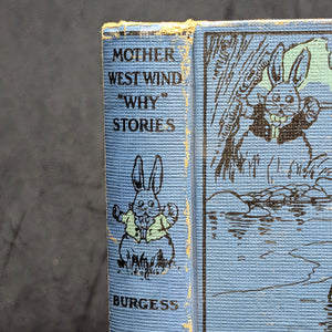 Mother West Wind “Why” Stories by Thornton W. Burgess (1915 Grosset & Dunlap Reprint) - Harrison Cady Illustrated 🦉🐇📜
