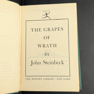 The Grapes Of Wrath by John Steinbeck (Modern Library Reprint) - Unique Boston & Indianapolis Provenance 🍇📚🇺🇸