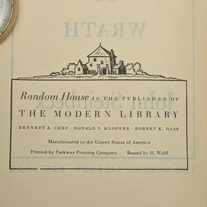 The Grapes Of Wrath by John Steinbeck (Modern Library Reprint) - Unique Boston & Indianapolis Provenance 🍇📚🇺🇸