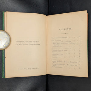 Saunterings by Charles Dudley Warner (1875 James R. Osgood Printing) - Victorian Green Decorative Binding 🌿📜🏛️