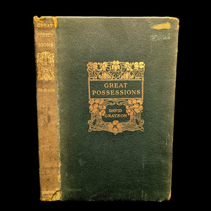 Great Possessions by David Grayson (1922 Doubleday Reprint) - Art Nouveau Decorative Binding 🏡🌾📜
