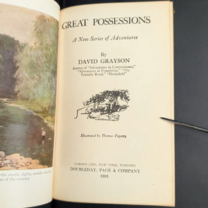 Great Possessions by David Grayson (1922 Doubleday Reprint) - Art Nouveau Decorative Binding 🏡🌾📜