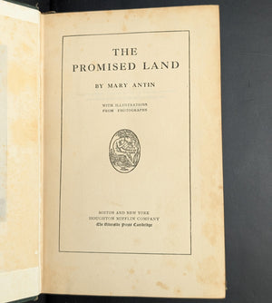 The Promised Land by Mary Antin (1912 First Edition) - Oakland, CA Inscription 🇺🇸📚🌉