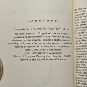 A Field Guide To Western Birds by Roger Tory Peterson (1961 Second Edition Reprint) - Audubon Society Endorsed 🐦🧭🇺🇸