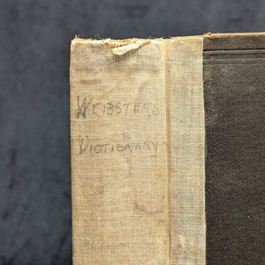 Webster's International Dictionary (1890s Printing) - Unique 19th-Century Anti-Theft Rhyme 📜🖋️🇺🇸