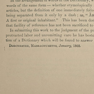 Webster's International Dictionary (1890s Printing) - Unique 19th-Century Anti-Theft Rhyme 📜🖋️🇺🇸