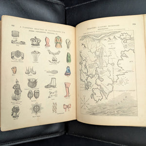 Webster's International Dictionary (1890s Printing) - Unique 19th-Century Anti-Theft Rhyme 📜🖋️🇺🇸