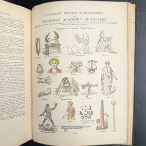 Webster's International Dictionary (1890s Printing) - Unique 19th-Century Anti-Theft Rhyme 📜🖋️🇺🇸