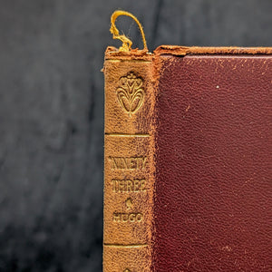 'Ninety-three' by Victor Hugo (Decorative Leather Gilt Binding), Circa 1930 📜🇫🇷⚜️
