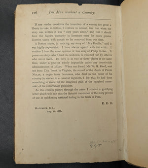 The Man Without A Country by Edward E. Hale (S.F. Public Library Copy), 1915 🇺🇸📜⚓️