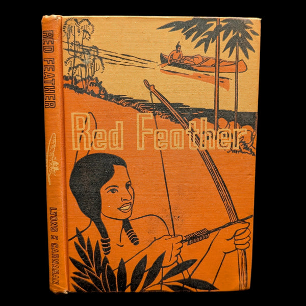 Red Feather: A Book of Indian Life and Tales by Margaret E. Morcomb (Art Deco School Primer), Circa 1930s 📚🧡🏹
