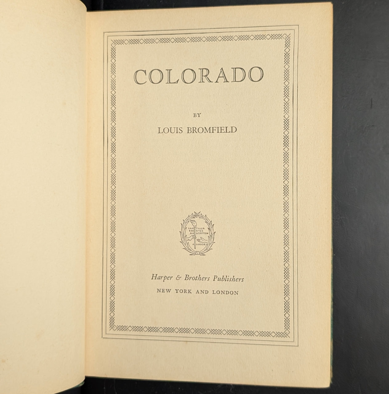 Colorado by Louis Bromfield (FIRST EDITION), 1947 🌟🎬🏔️