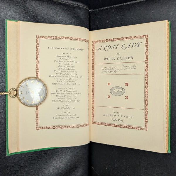A Lost Lady by Willa Cather (Twentieth Printing), 1952 📚🇺🇸🌉