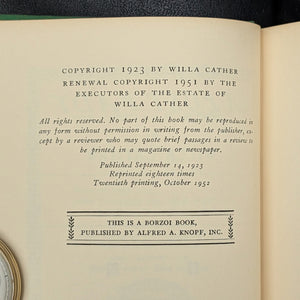 A Lost Lady by Willa Cather (Twentieth Printing), 1952 📚🇺🇸🌉
