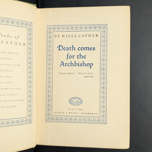 Death Comes for the Archbishop by Willa Cather (18th Printing), 1928 📚🕯️🏜️