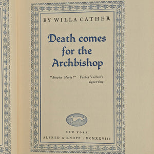 Death Comes for the Archbishop by Willa Cather (18th Printing), 1928 📚🕯️🏜️