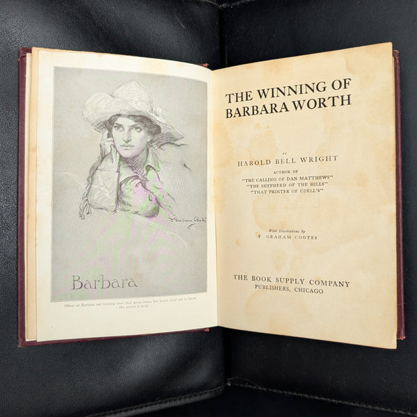 The Winning of Barbara Worth by Harold Bell Wright (FIRST EDITION), 1911 🇺🇸📜💧