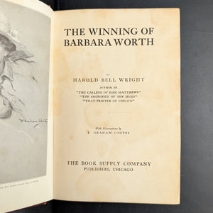The Winning of Barbara Worth by Harold Bell Wright (FIRST EDITION), 1911 🇺🇸📜💧