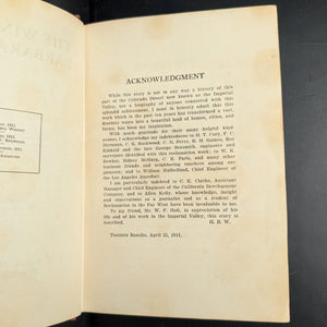 The Winning of Barbara Worth by Harold Bell Wright (FIRST EDITION), 1911 🇺🇸📜💧