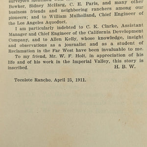 The Winning of Barbara Worth by Harold Bell Wright (FIRST EDITION), 1911 🇺🇸📜💧