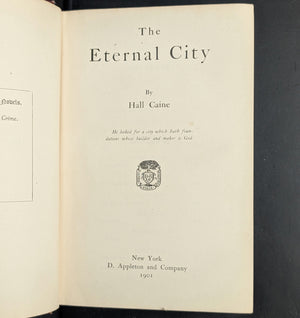 The Eternal City by Hall Caine (FIRST EDITION), 1901 📜⚜️🇮🇹