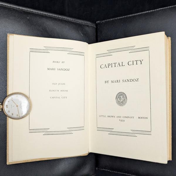 Capital City by Mari Sandoz (FIRST EDITION), 1939 🇺🇸📜📰
