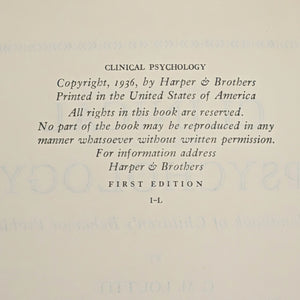 Clinical Psychology by C. M. Louttit (FIRST EDITION, Annotated Mid-1930s Children's Behavior Textbook), 1936 🧠📜✍️